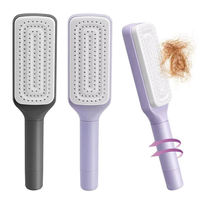 Self Clean Retractable Hair Brush
